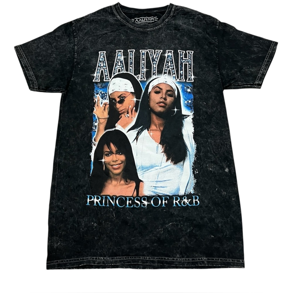 Aaliyah princess of R&B Graphic T-Shirt black‎ size small short sleeve crew neck